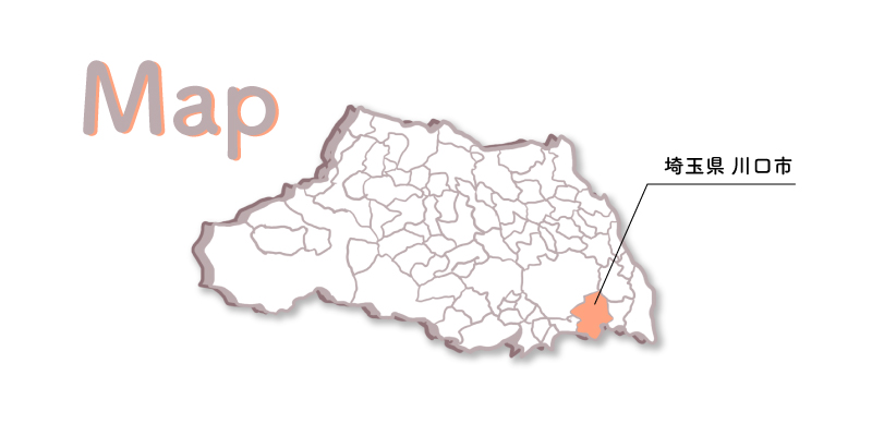 地図　埼玉県　川口市