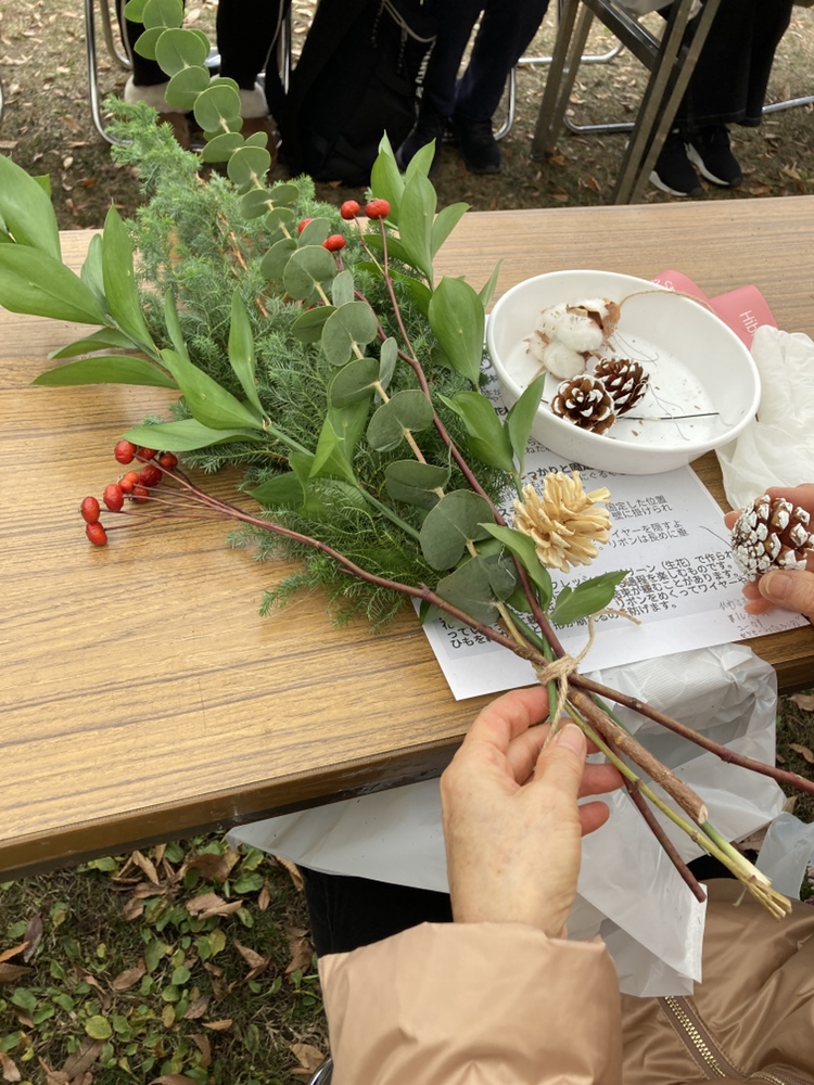 淵野辺公園スワッグづくり3