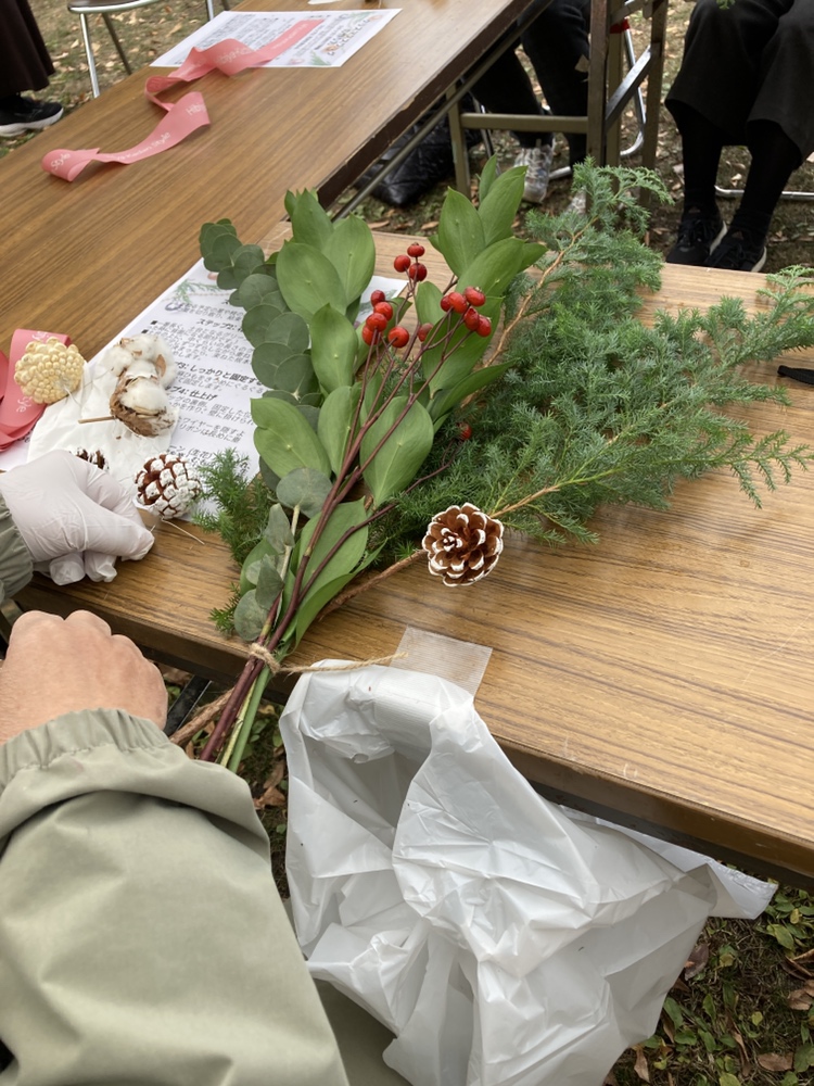 淵野辺公園スワッグづくり4