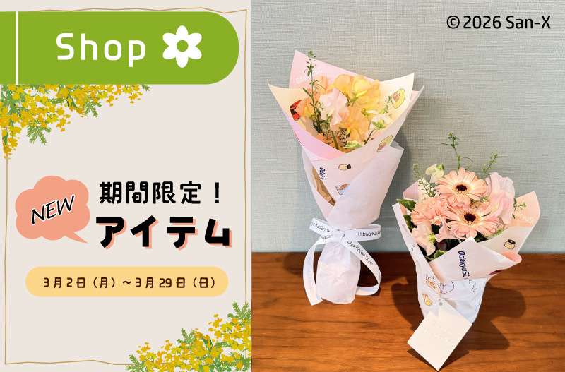 小田急　すみっコぐらし　小田急コラボ　すみっコ　コラボブーケ　ブーケ　花束　日比谷花壇　Hibiya-Kadan Style　ヒビヤカダンスタイル
